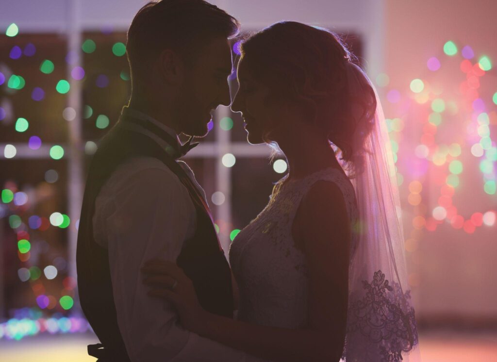 bride and groom on wedding photography